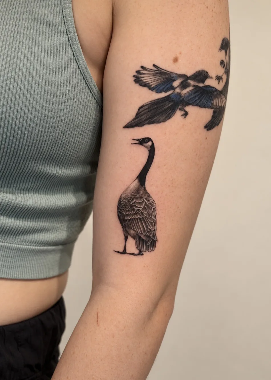 Bird tattoos by Christian Cruz