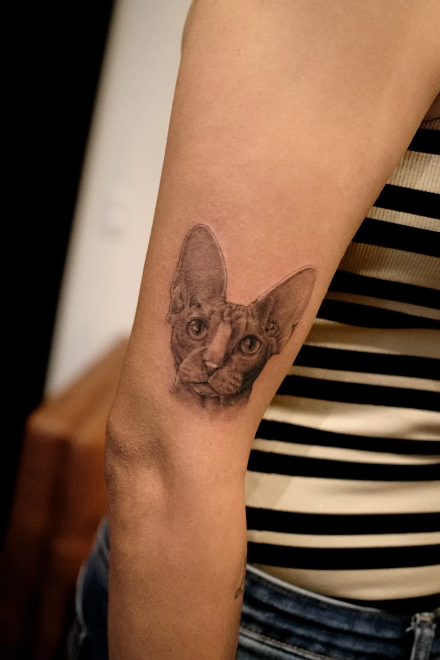 Pet portrait tattoo by Christian Cruz