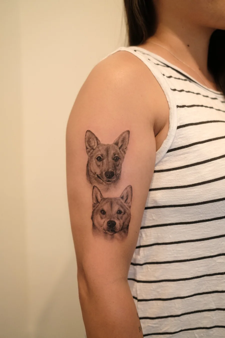 Pet portrait tattoo by Christian Cruz