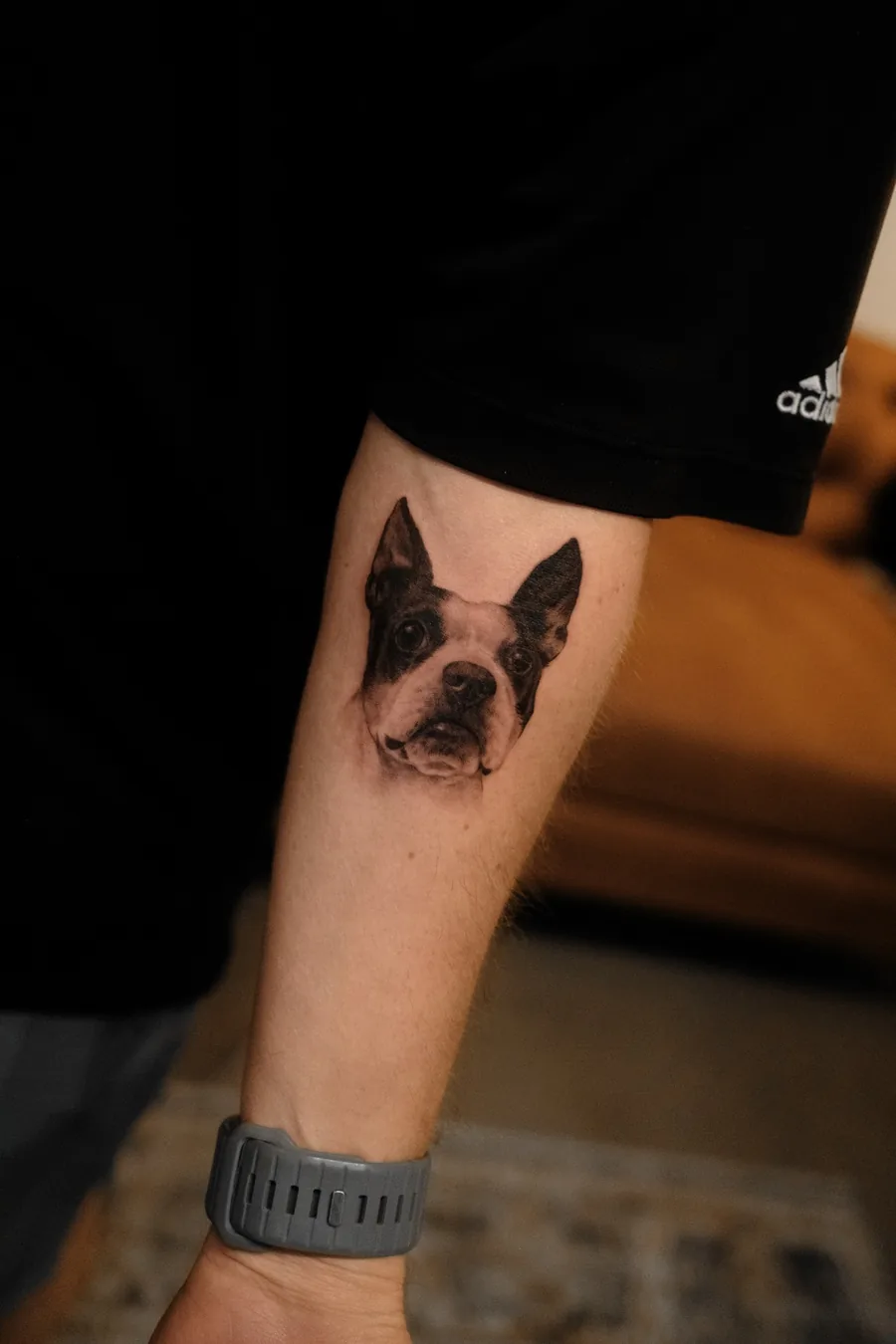 Pet portrait tattoo by Christian Cruz
