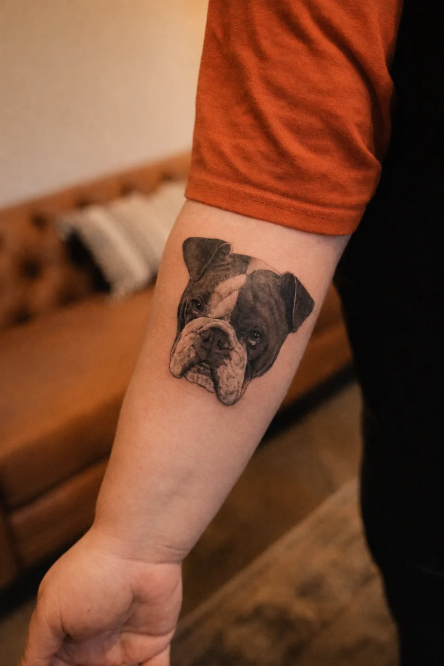 Pet portrait tattoo by Christian Cruz